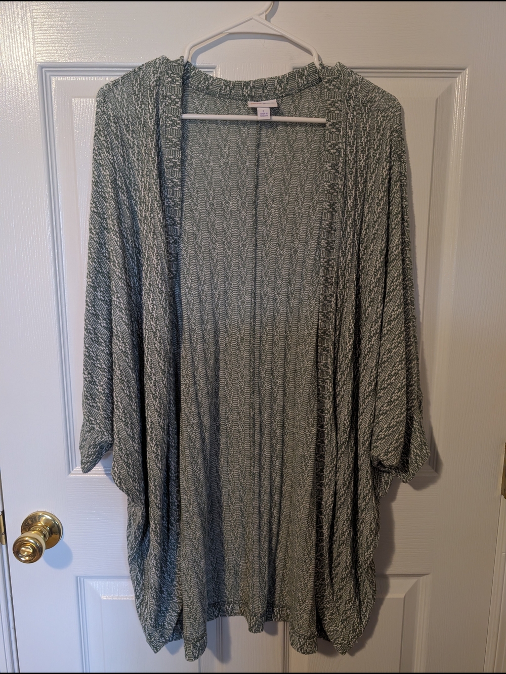 LulaRoe Open Front Heathered Green Cardigan